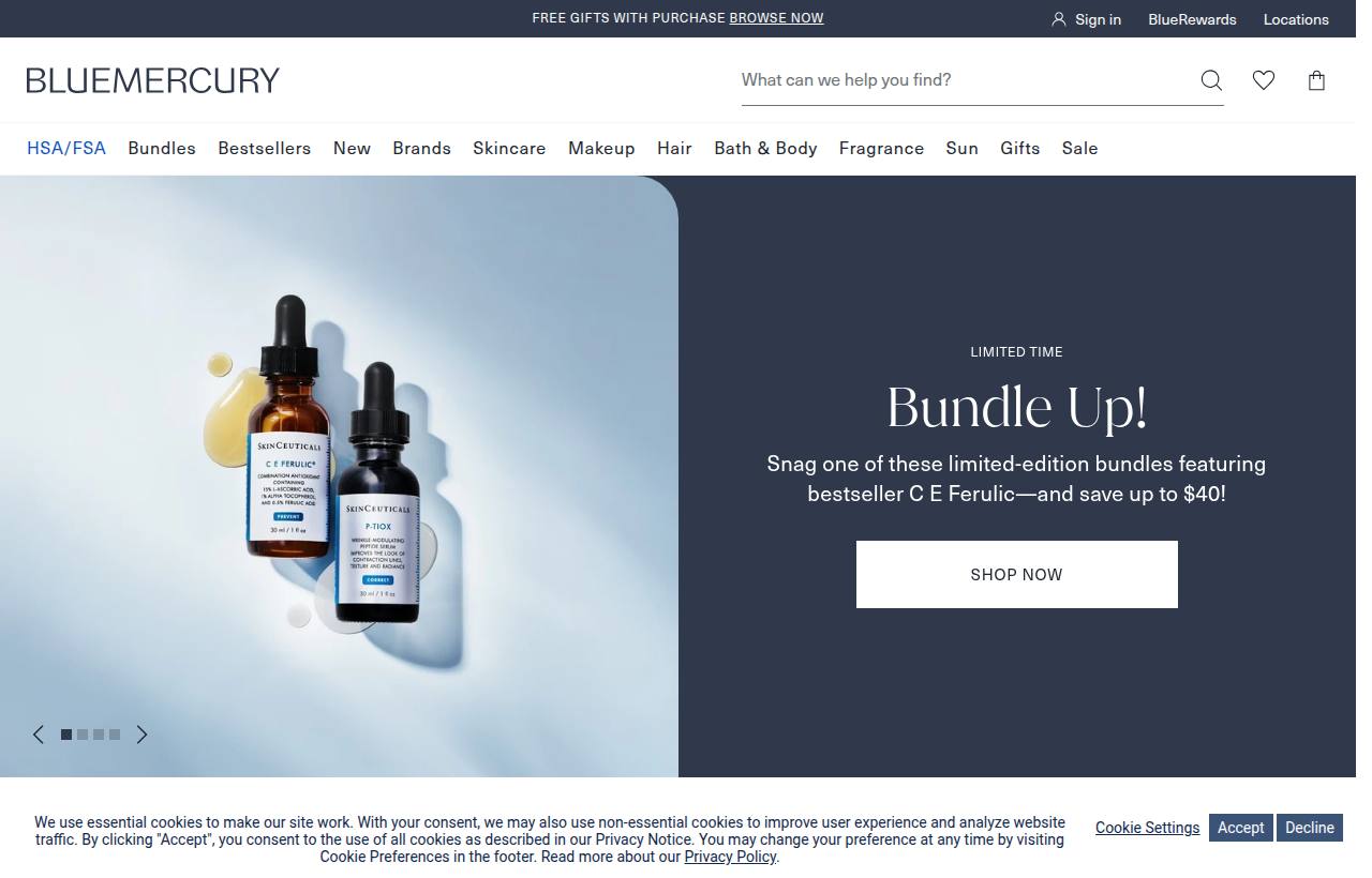 Curated wellness products available from Bluemercury, Inc.
